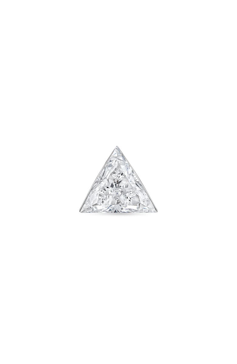 MARIA TASH Invisible Set Triangle Diamond Single Stud Earring, Alternate, color, White Gold