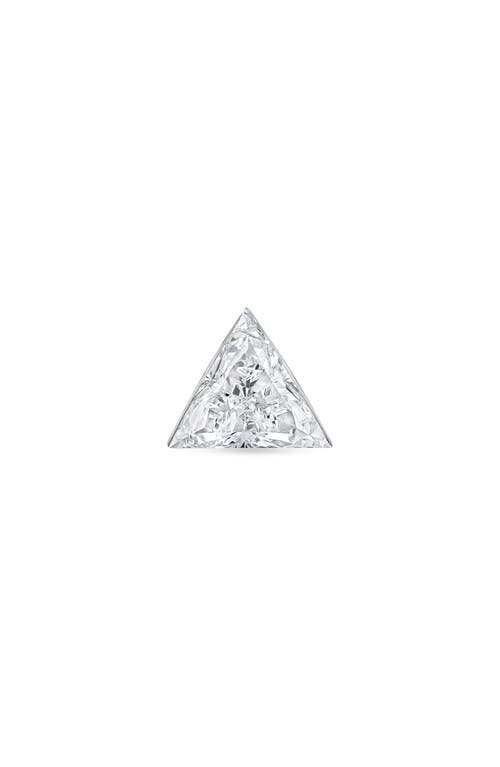 Maria Tash Invisible Set Triangle Diamond Single Stud Earring In Metallic