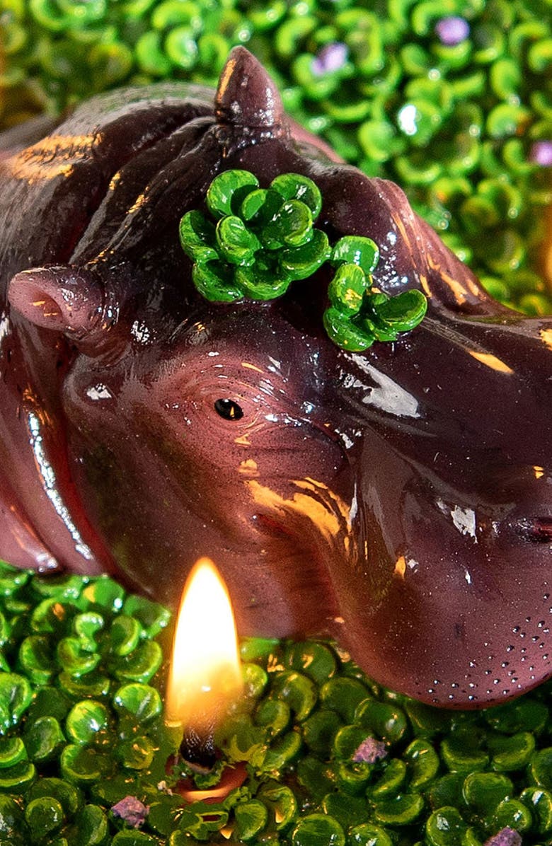 Southlake gifts Hippo Candle Bowl, Alternate, color, Brown / Purple / Green
