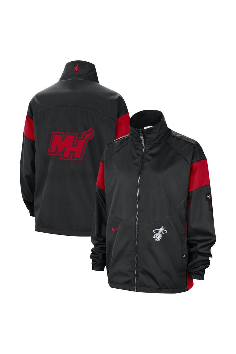 Women's Nike Black Miami Heat 2023/24 City Edition Courtside Swoosh Fly Full-Zip Jacket, Main, color, Black