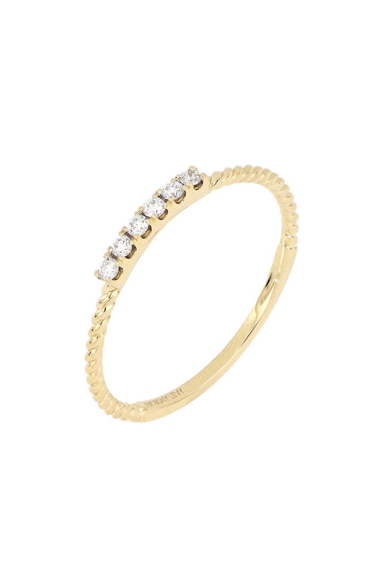 Bony Levy Icons Twisted Diamond Stacking Ring, Main, color, 
