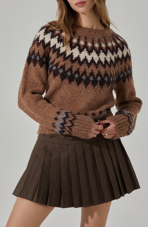 Astr The Label Feyre Fair Isle Crewneck Sweater