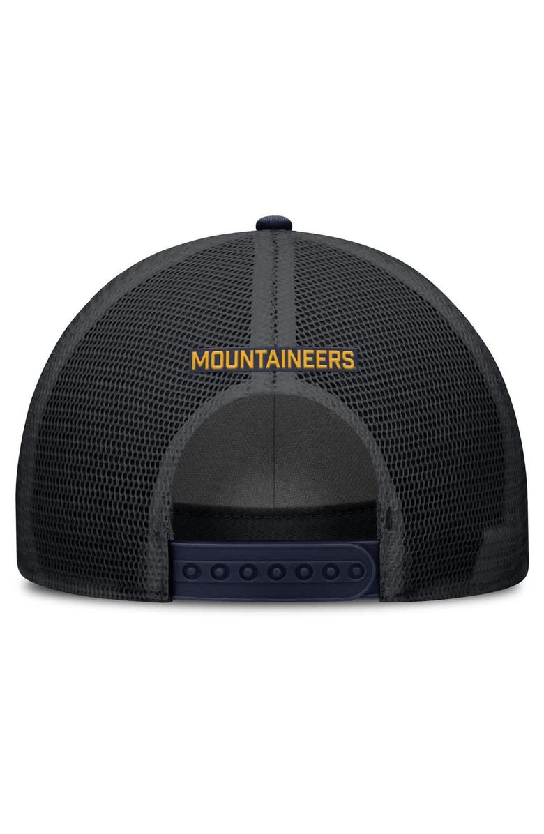 Nike Men's Nike Navy West Virginia Mountaineers Rise Primetime Trucker Adjustable Hat, Alternate, color, Navy