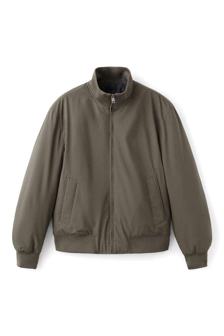 Water Repellent Bomber Jacket, Alternate, color, KHAKI GREY