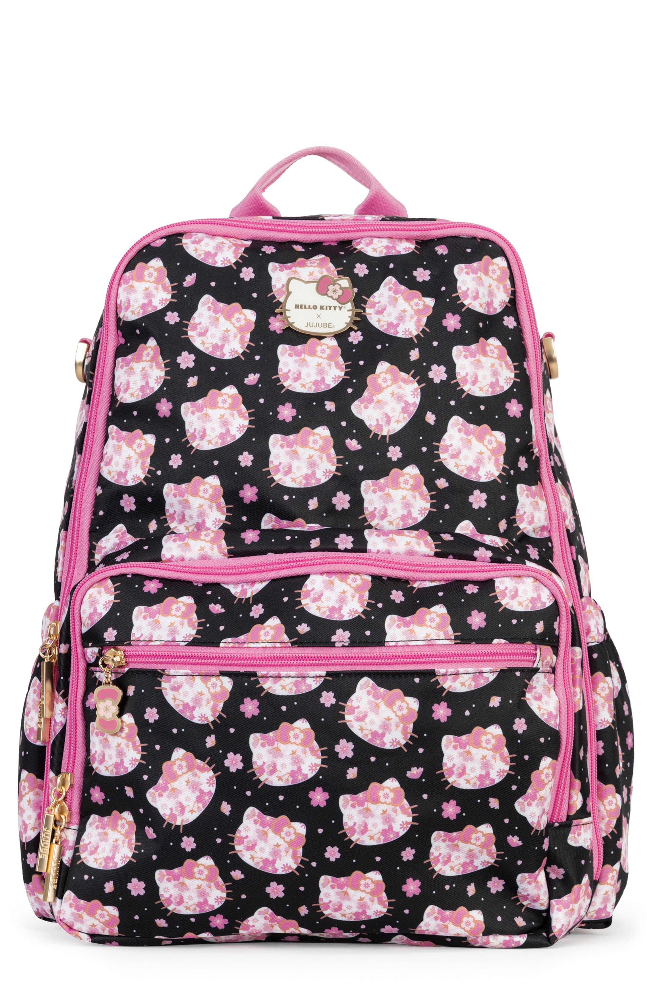 JuJuBe Zealous Water Resistant Diaper Backpack, Main, color, Cherry Blossoms