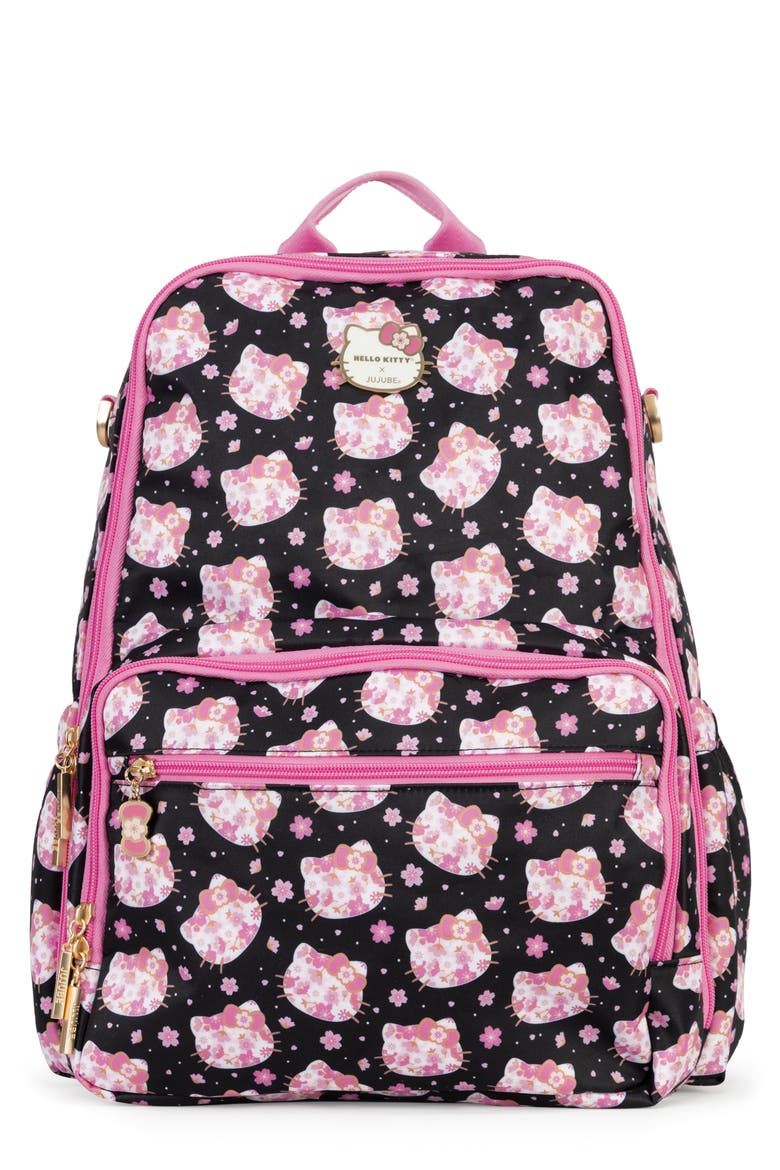 Zealous Water Resistant Diaper Backpack, Main, color, CHERRY BLOSSOMS
