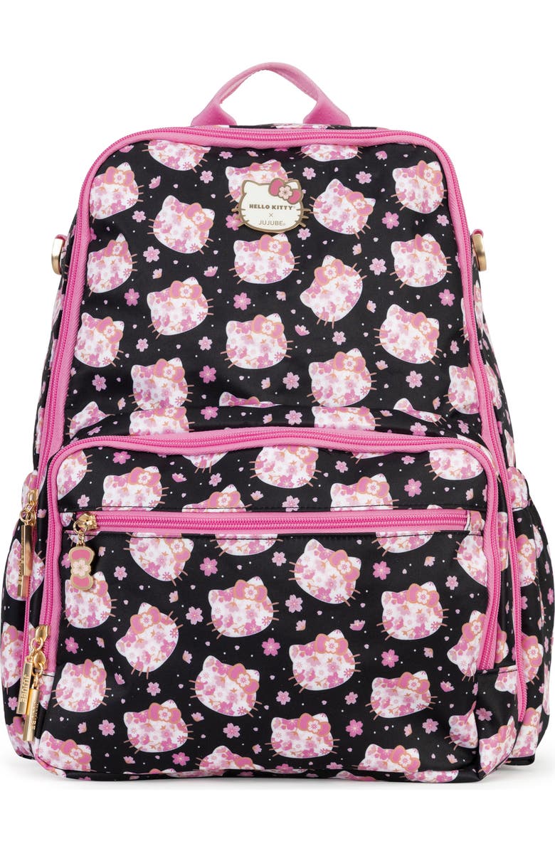 JuJuBe Zealous Water Resistant Diaper Backpack, Main, color, Cherry Blossoms