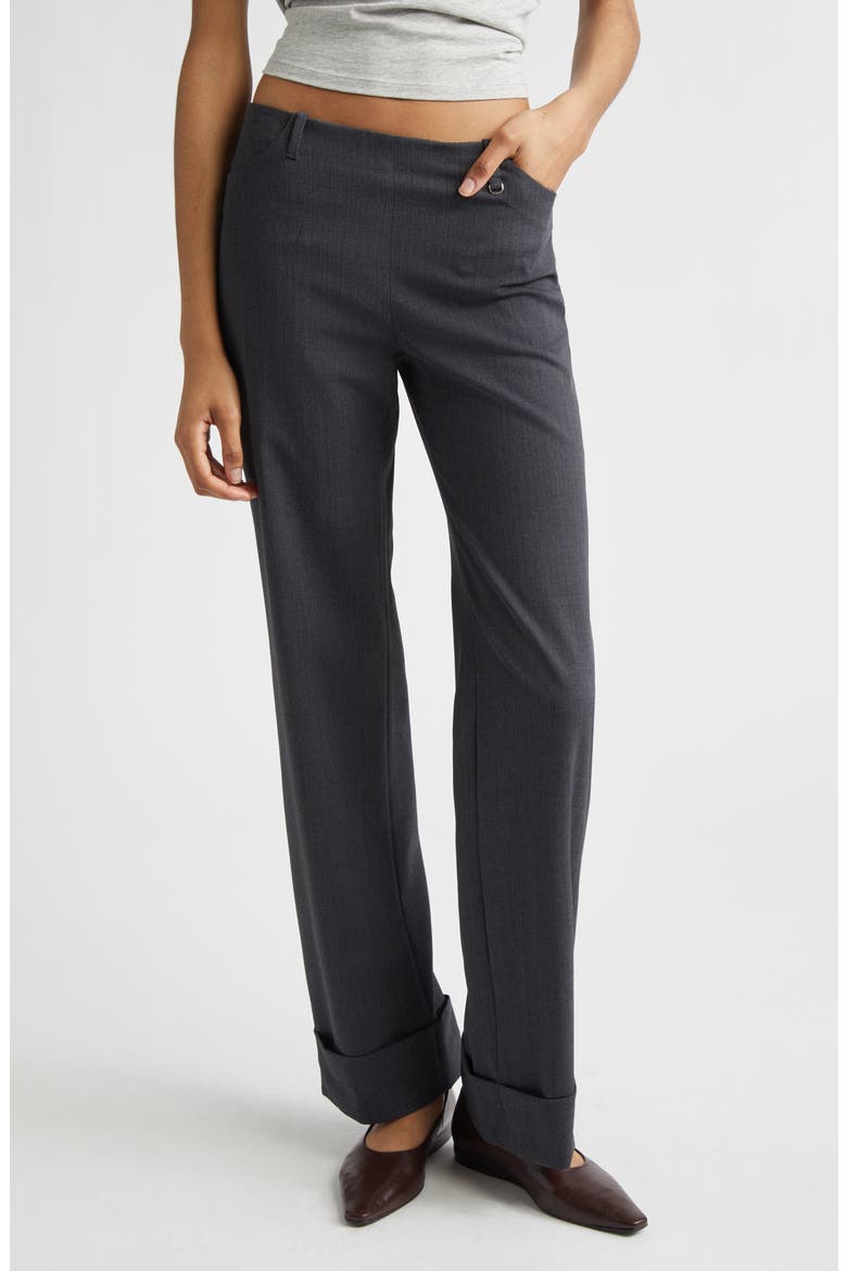 Lomba Low Waist Straight Leg Pants, Main, color, GREY