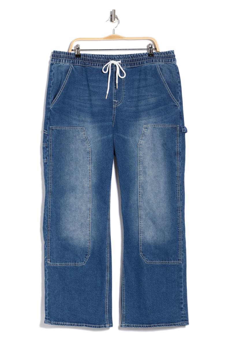 Vinny Drawstring Carpenter Jeans, Alternate, color, MEDIUM STARGAZE