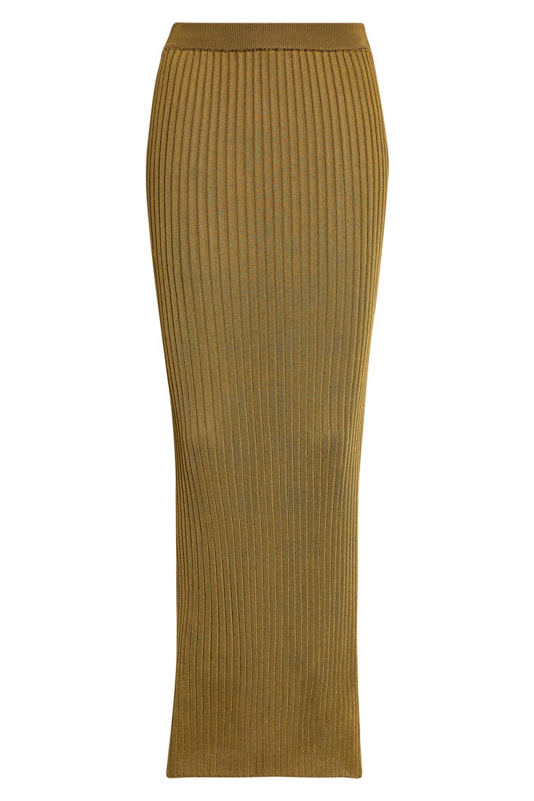 Mélange Rib Sweater Skirt, Main, color, A86 OLIVE GREEN