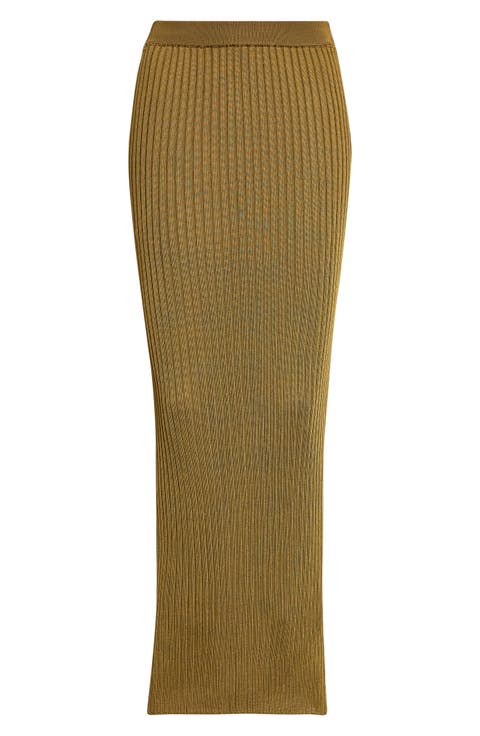 Mélange Rib Sweater Skirt