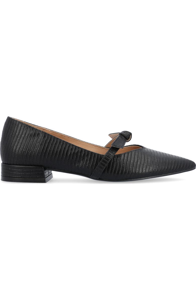 Journee Collection Cait Snake Embossed Pump, Alternate, color, Black