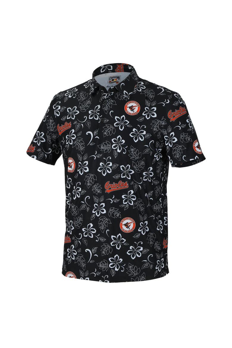 Men's Reyn Spooner Black Baltimore Orioles Cooperstown Collection Performance Polo, Alternate, color, Black