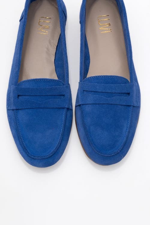 Forever & Always Shoes Dorothy Leather Loafer In Blue