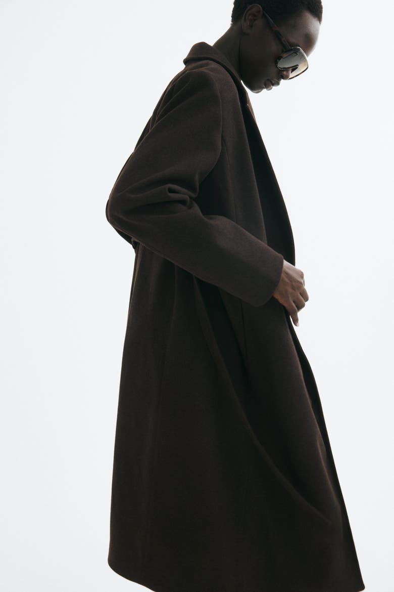 Tie-Belt Coat, Alternate, color, Dark brown