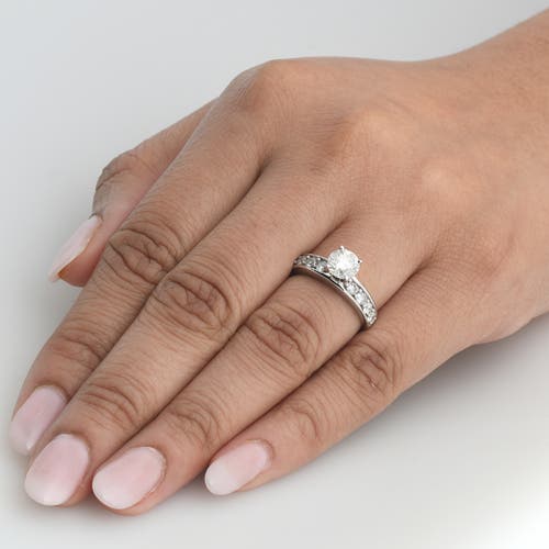 Bliss Diamond 2ct Round Cut Diamond Engagement Solitaire Ring Gold Lab Grown In 14k White Gold