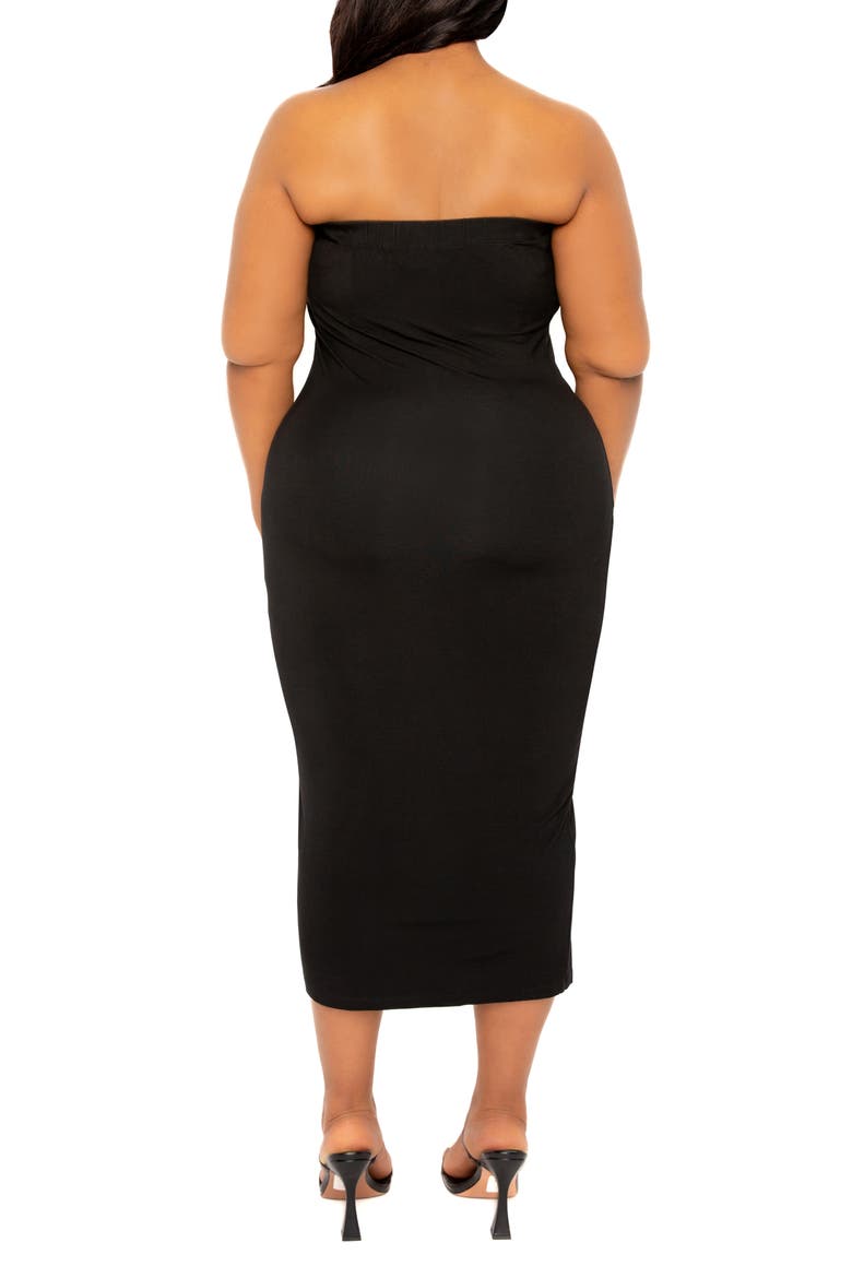 Tube Midi Dress, Alternate, color, BLACK
