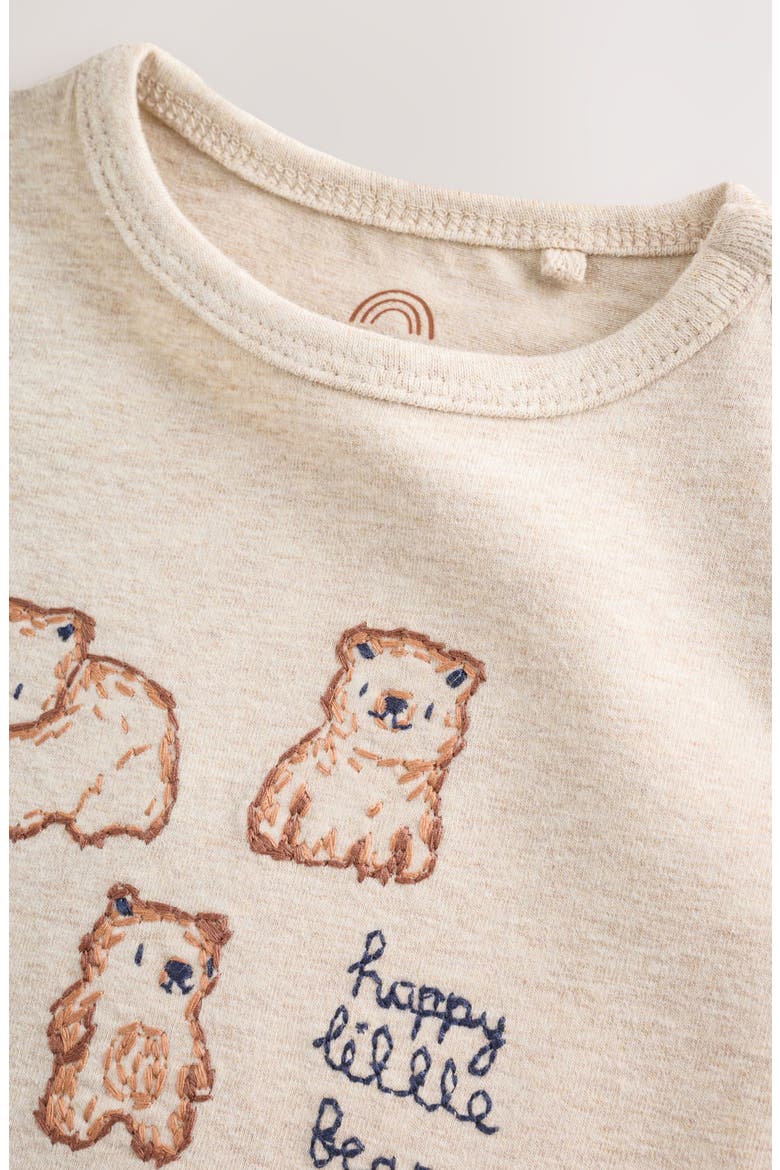 Kids' Bear Graphic Top & Leggings Set, Alternate, color, NEUTRAL