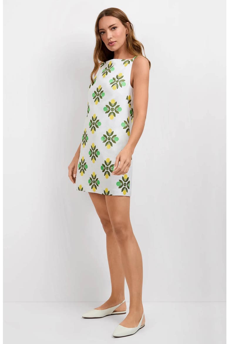 Solay Mini Dress, Alternate, color, Limone Embroidery