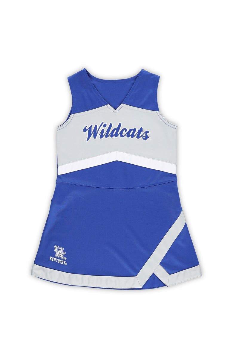 Outerstuff Girls Preschool Royal/Gray Kentucky Wildcats Two-Piece Cheer Captain Jumper Dress & Bloomers Set, Alternate, color, Royal