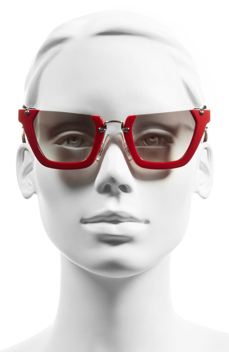 Miu Miu Noir 50mm Semi Rimless Sunglasses, Alternate, color, 