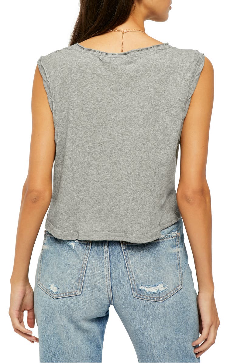 Free People Dreamy Raw Edge V-Neck Tank Top, Alternate, color, 