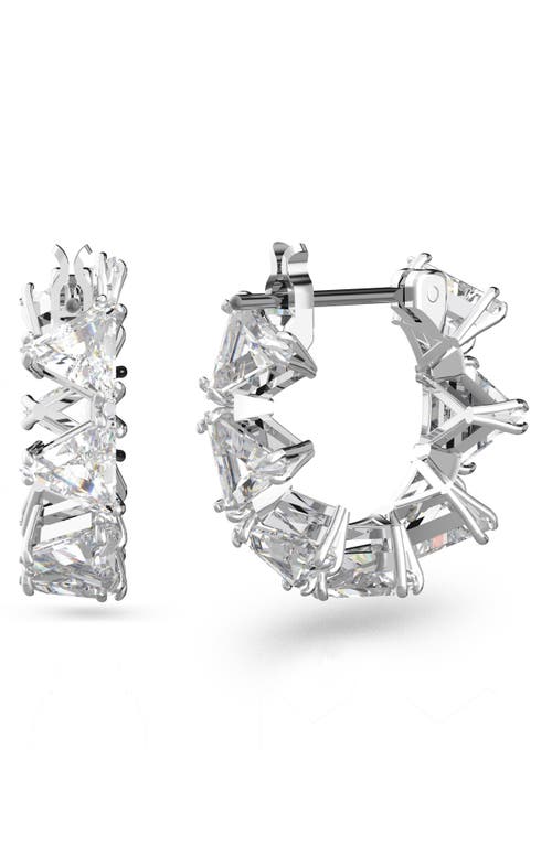 Swarovski Millenia Triangle Cubic Zirconia Hoop Earrings In Metallic