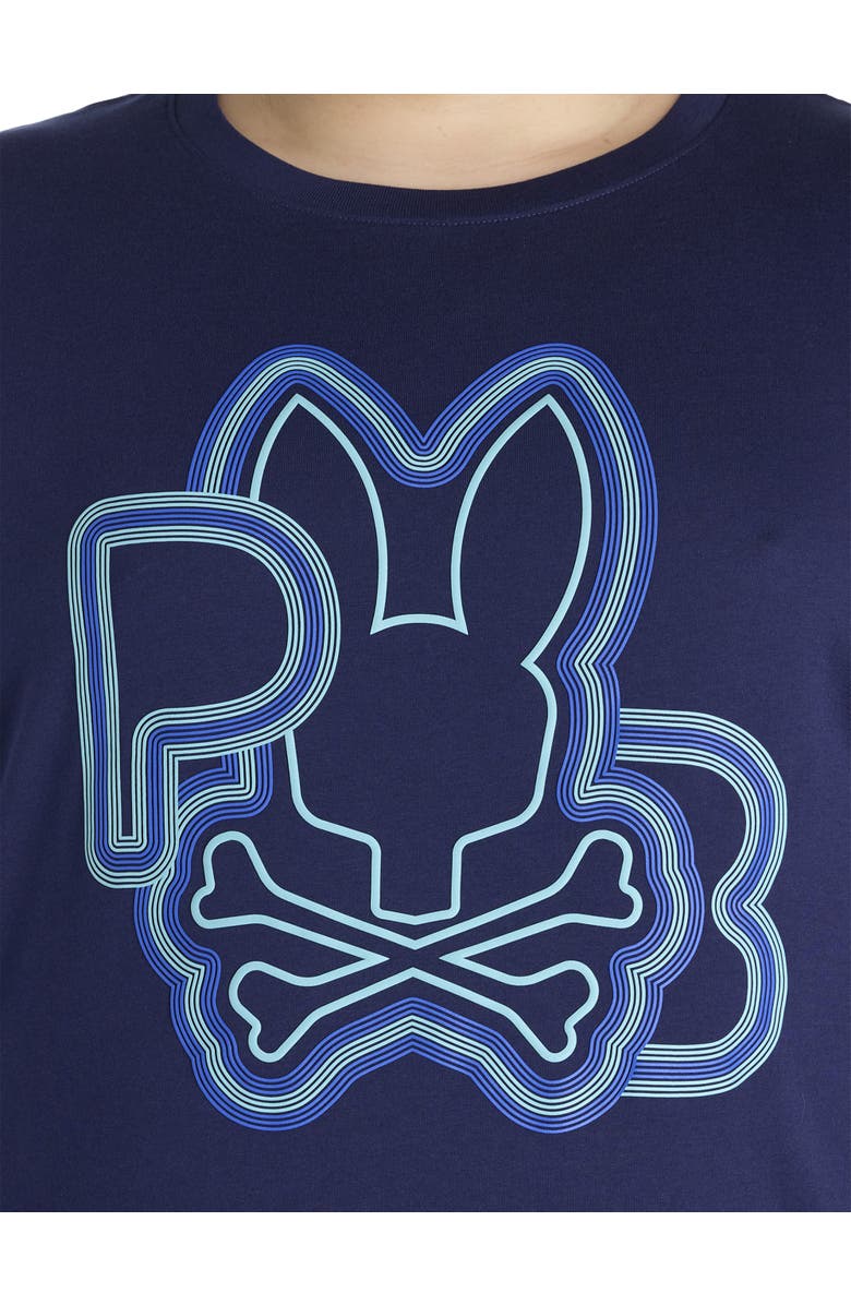 Psycho Bunny Big & Tall Carlo Graphic Tee, Alternate, color, Evening Blue