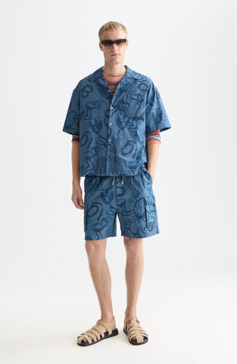 Scotch & Soda Chambray Cargo Shorts, Alternate, color, 