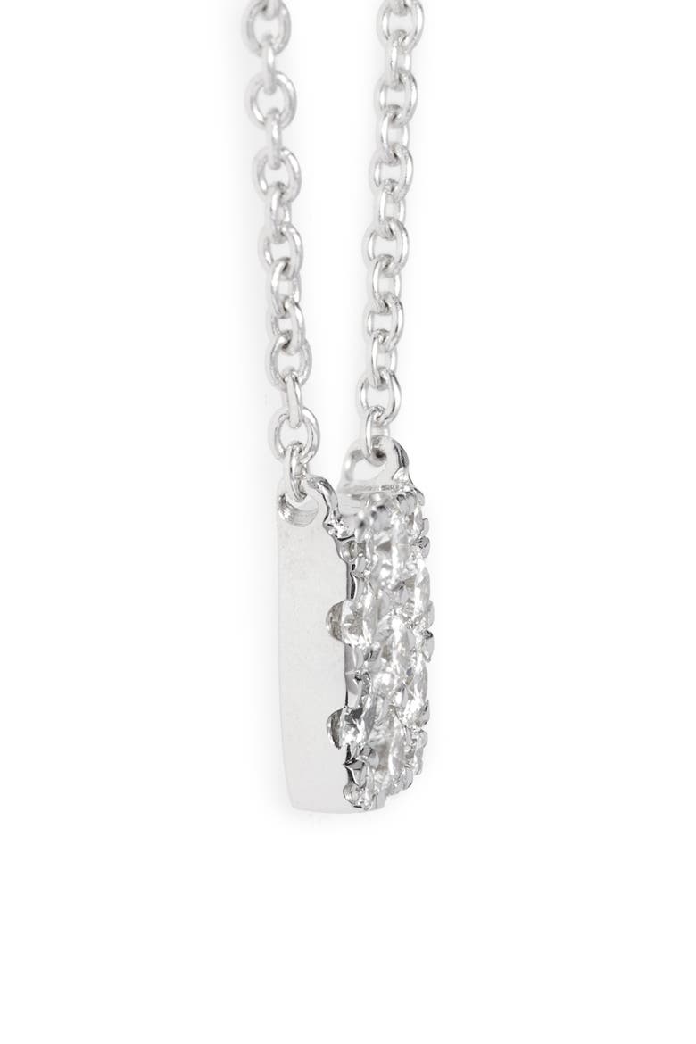 Mika Mini Rectangle Pavé Diamond Pendant Necklace (Nordstrom Exclusive), Alternate, color, WHITE GOLD