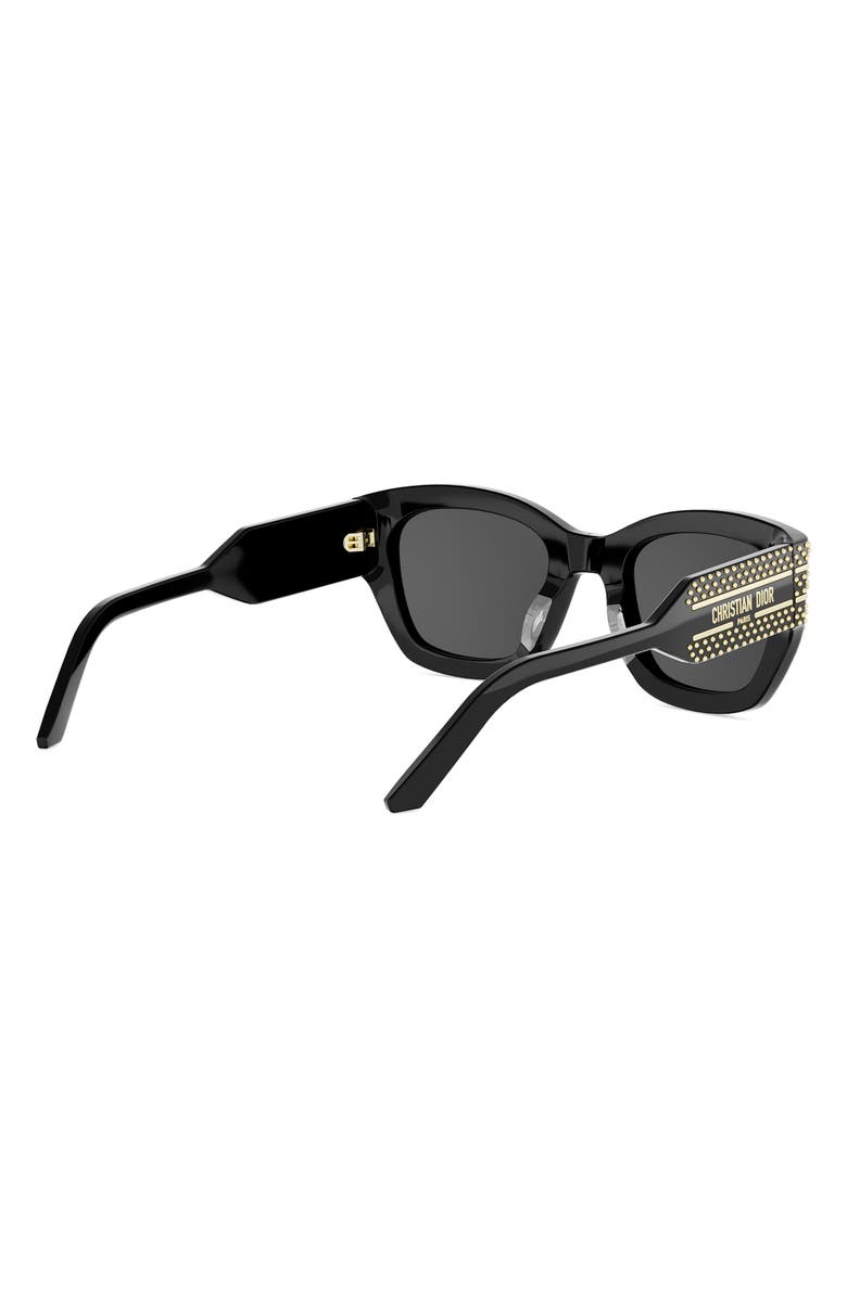 DIOR Signature S16I 52mm Square Sunglasses, Alternate, color, Black/ Other / Smoke