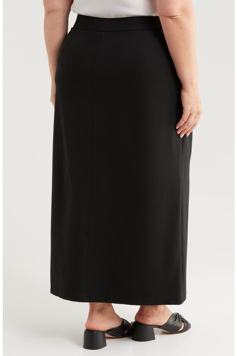 Front Slit Maxi Skirt, Alternate, color, BLACK