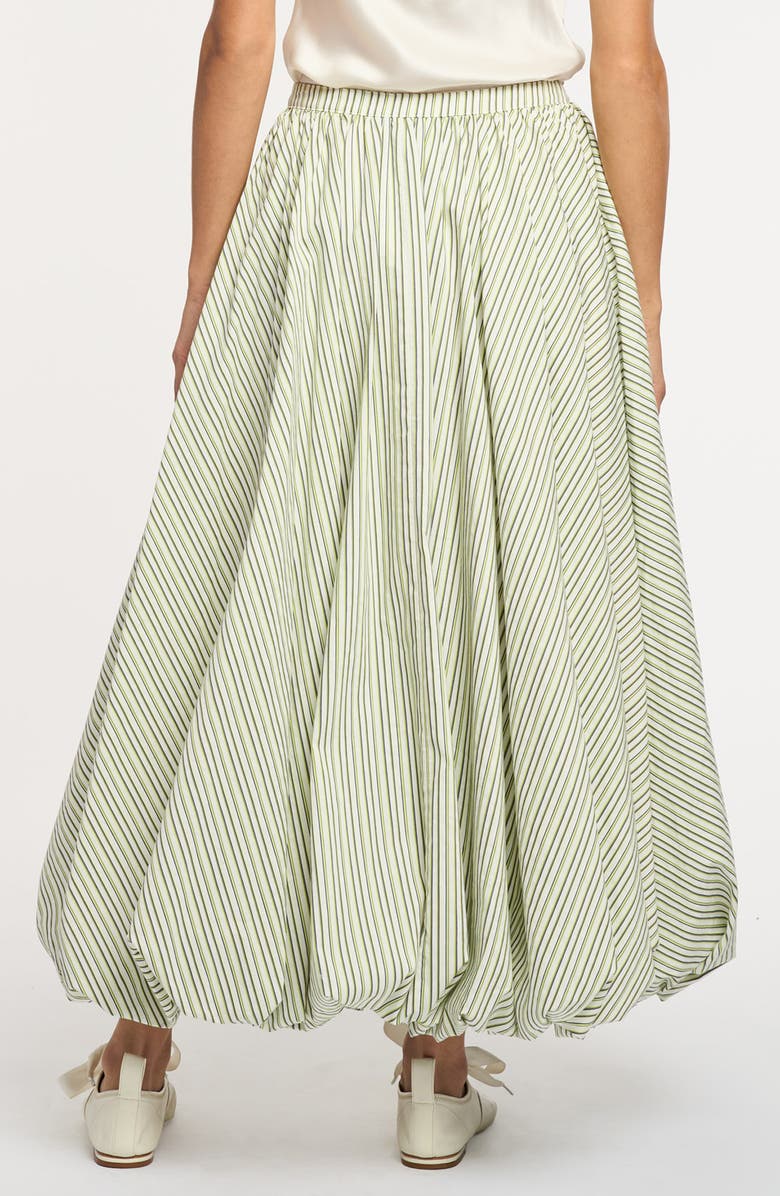 Cinq à Sept Sophie Stripe Cellah Skirt, Alternate, color, Ivory/ Lime