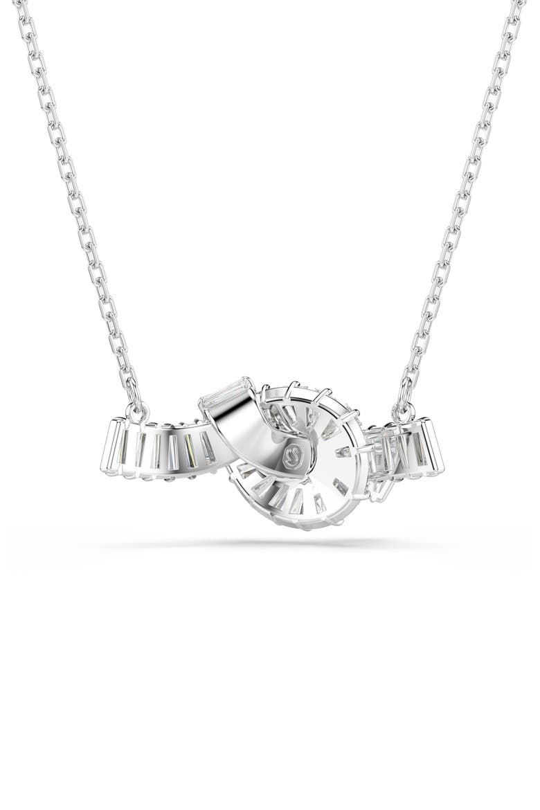 Matrix Knot Pendant Necklace, Alternate, color, WHITE/ SILVER