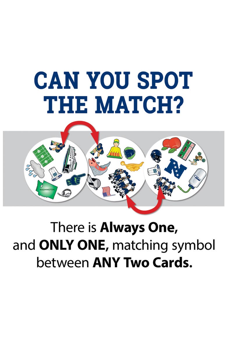 Seattle Seahawks Spot It! Card Game, Alternate, color, Multicolor