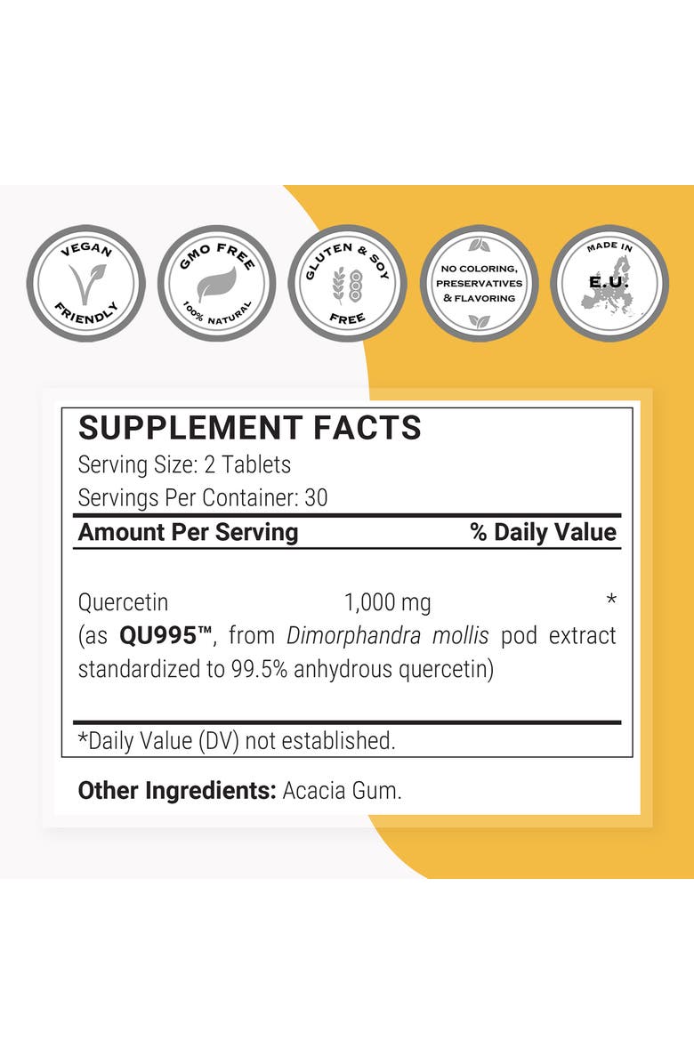 SuperSmart Super Quercetin 1000mg, Alternate, color, NO COLOR