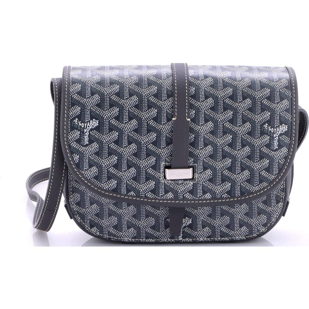 Pre-owned Goyard Goyard Belvedere Ii Messenger Bag Coated Canvas Pm In Gray