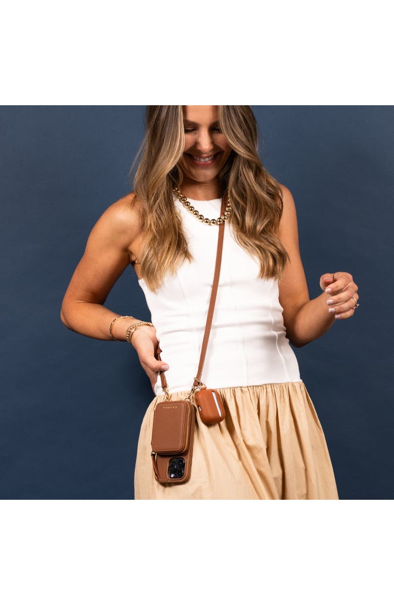 Casupo Leather iPhone Case with wallet and crossbody strap, Alternate, color, Natural