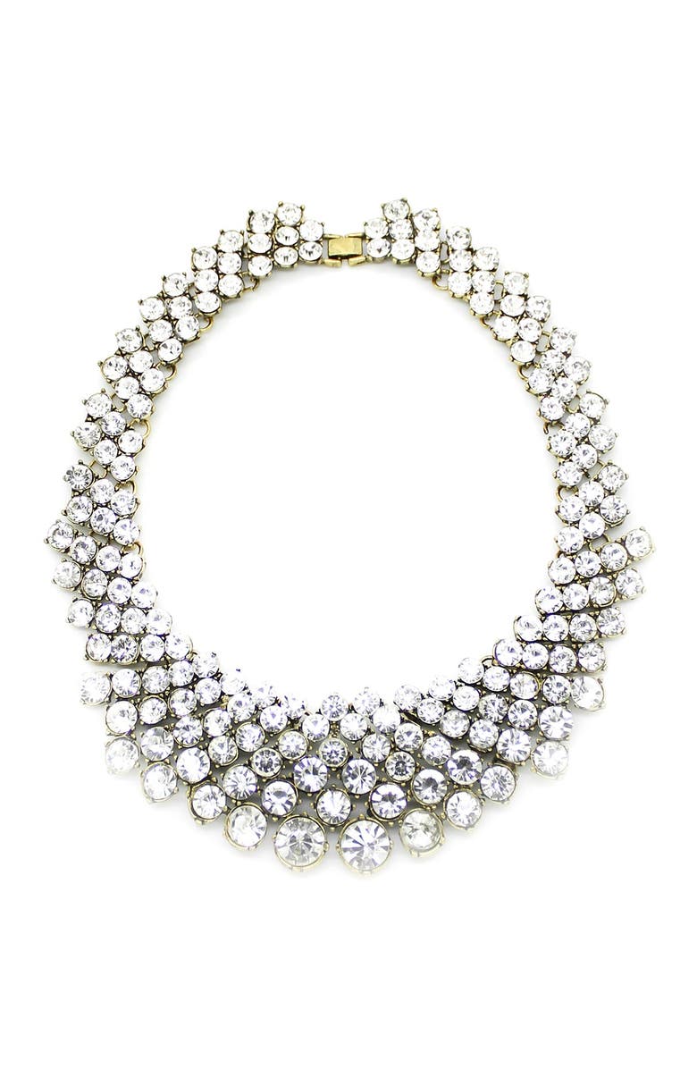 EYE CANDY LOS ANGELES Crystal Clear Necklace, Main, color, 