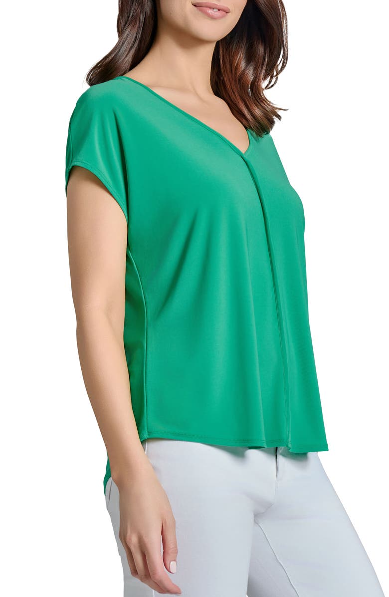 Jones New York Exposed Seam V-Neck Top, Alternate, color, 