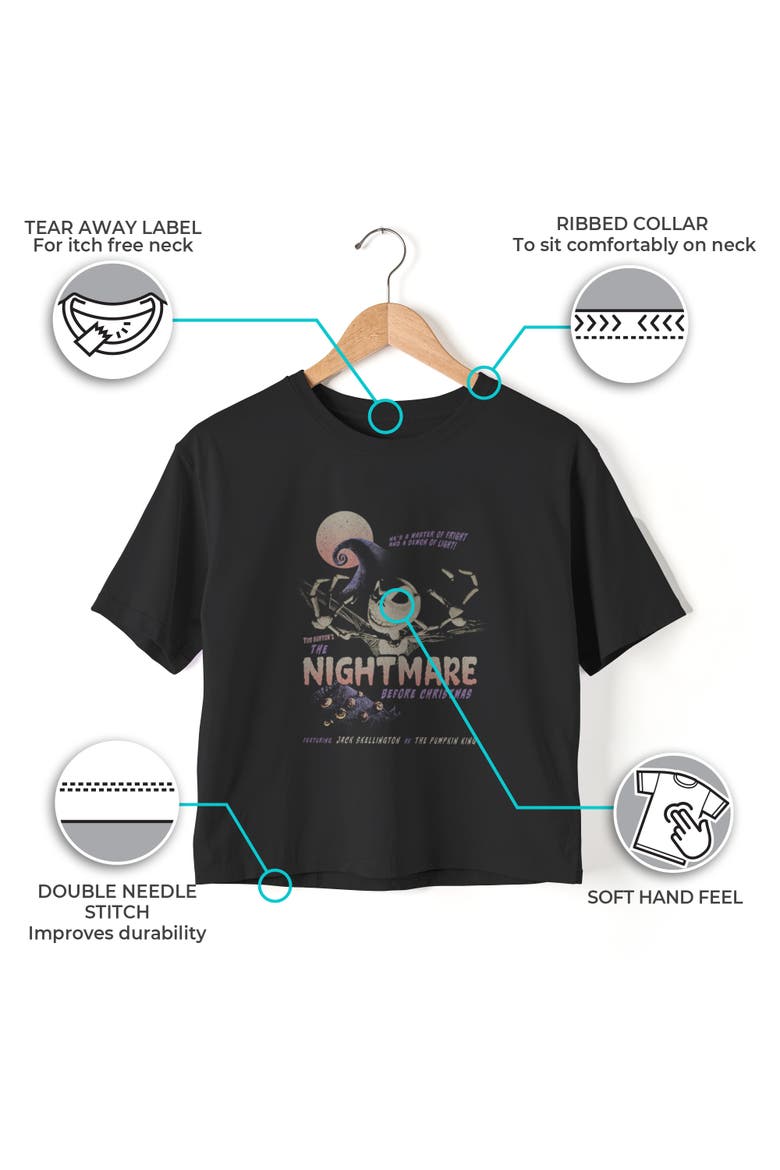 Girl's The Nightmare Before Christmas Jack Master of Fright Crop T-Shirt, Alternate, color, Black