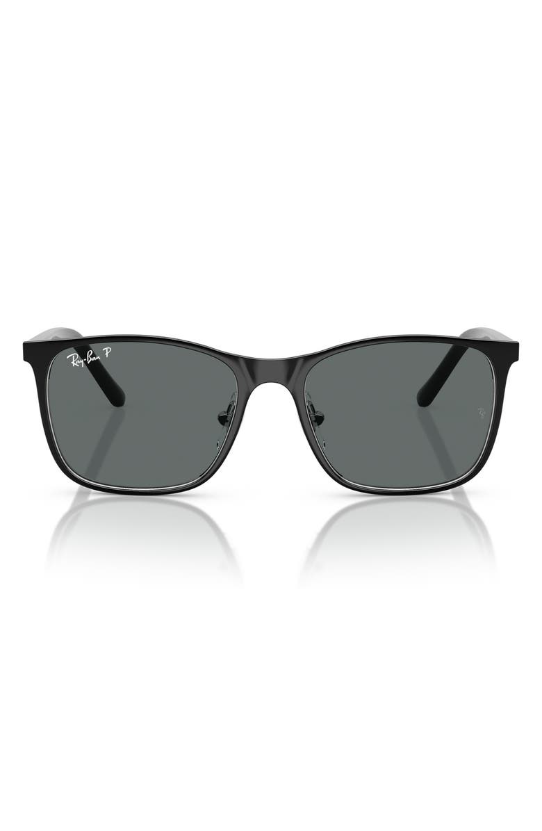Ray-Ban Kids' 48mm Square Sunglasses, Main, color, Black Silver