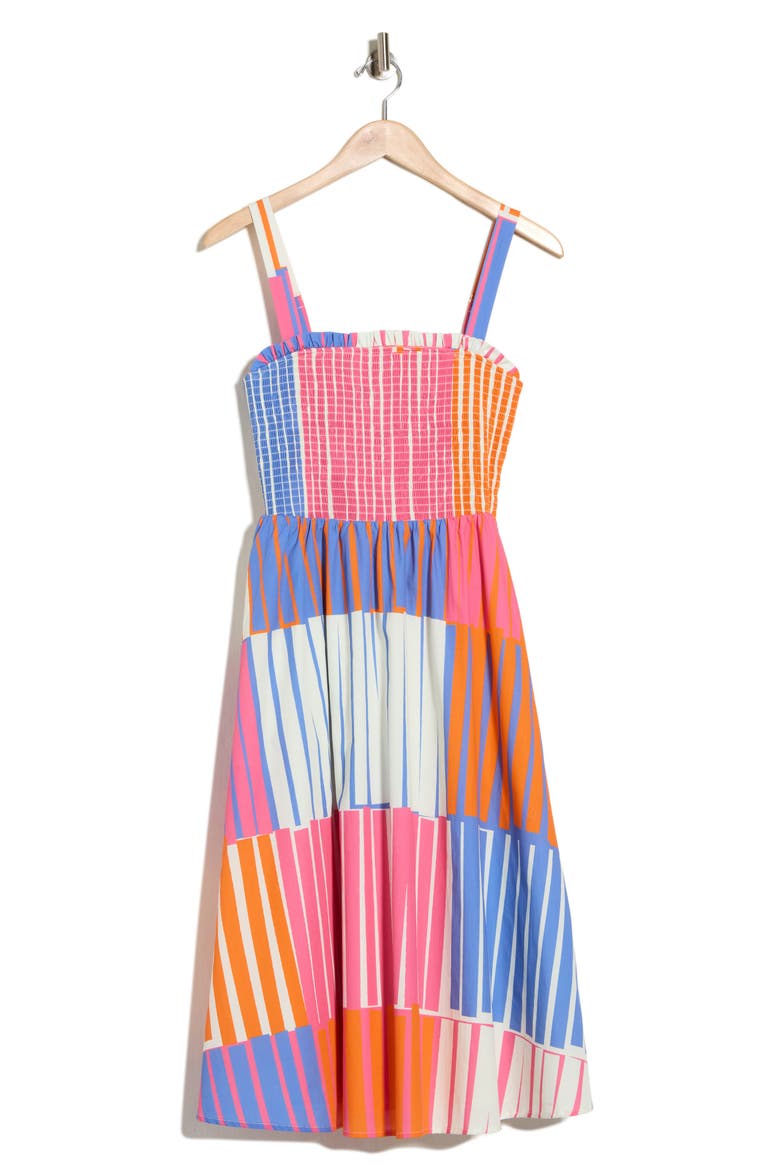 Tristan Colorblock Stripe Cotton Sundress, Alternate, color, MULTI PLAYFUL STRIPES