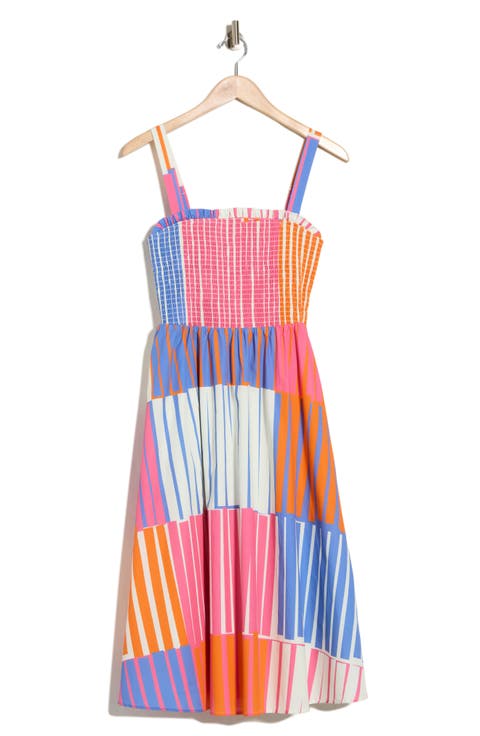 Tristan Colorblock Stripe Cotton Sundress