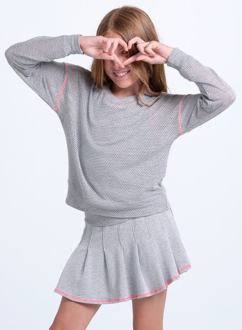 Girls' Chill Day Grey Long Sleeve Top