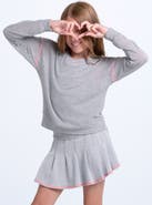 Lucky in Love Girls' Chill Day Grey Long Sleeve Top