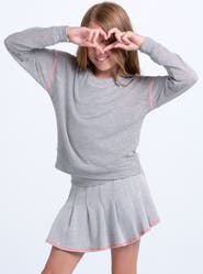 Lucky in Love Girls' Chill Day Grey Long Sleeve Top