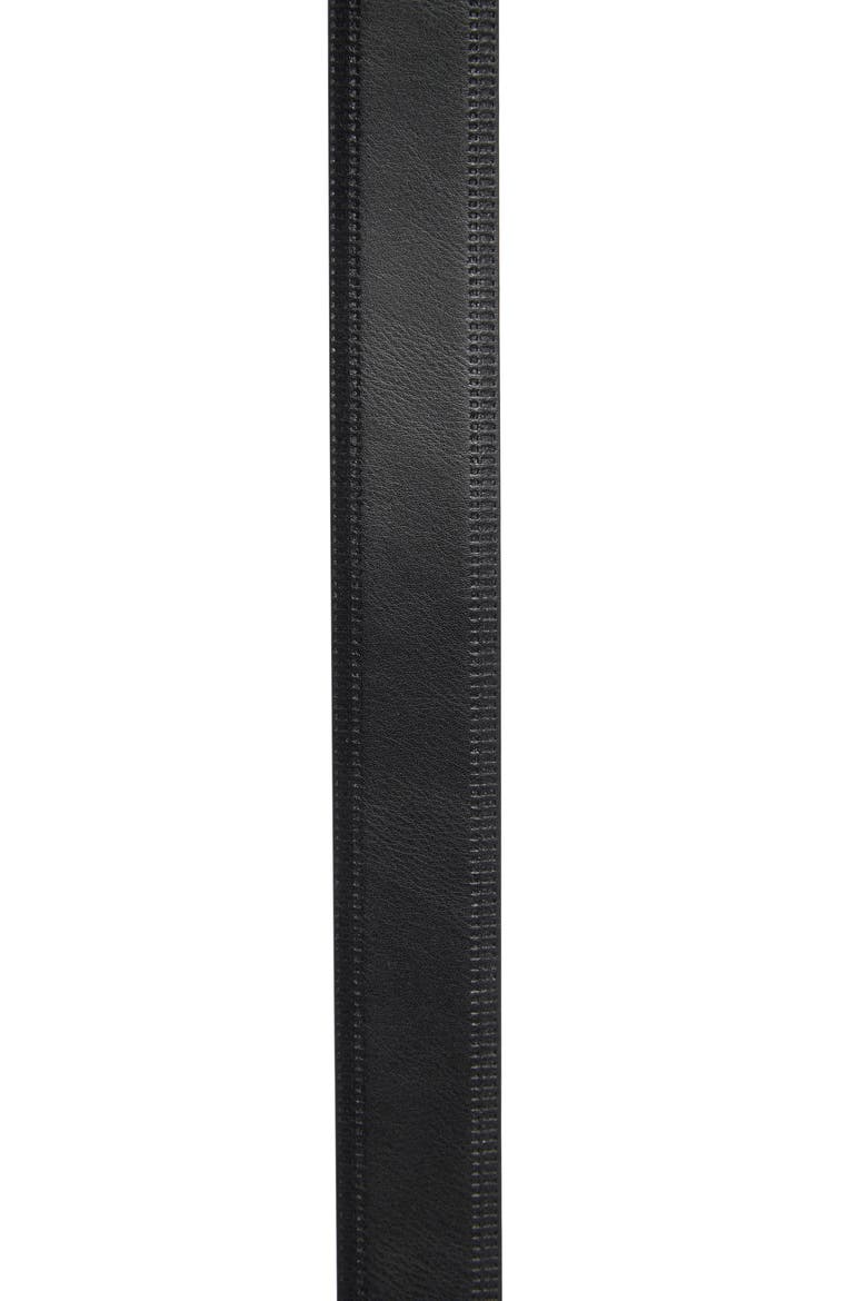 Leather Belt, Alternate, color, BLACK/ DARK BROWN