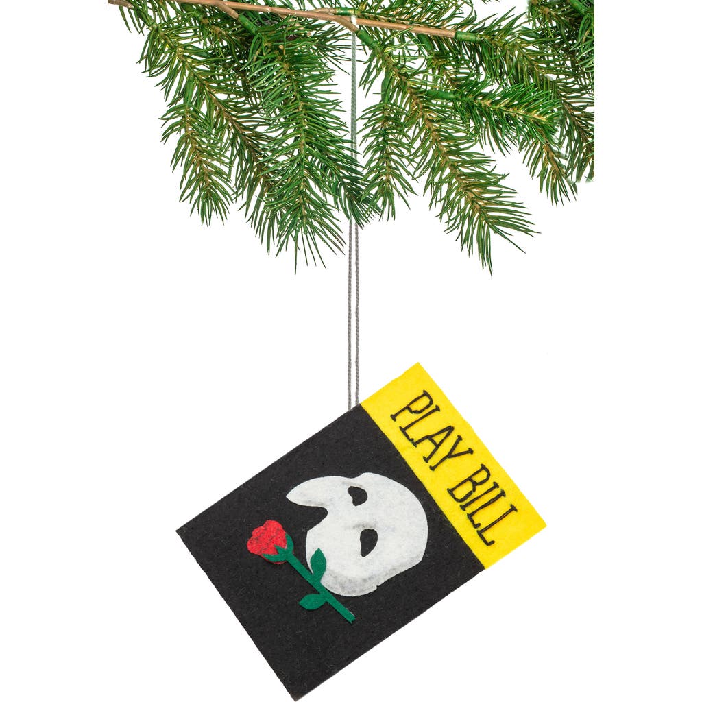 Silk Road Bazaar Handmade Playbill Felted Wool Ornament In Multi