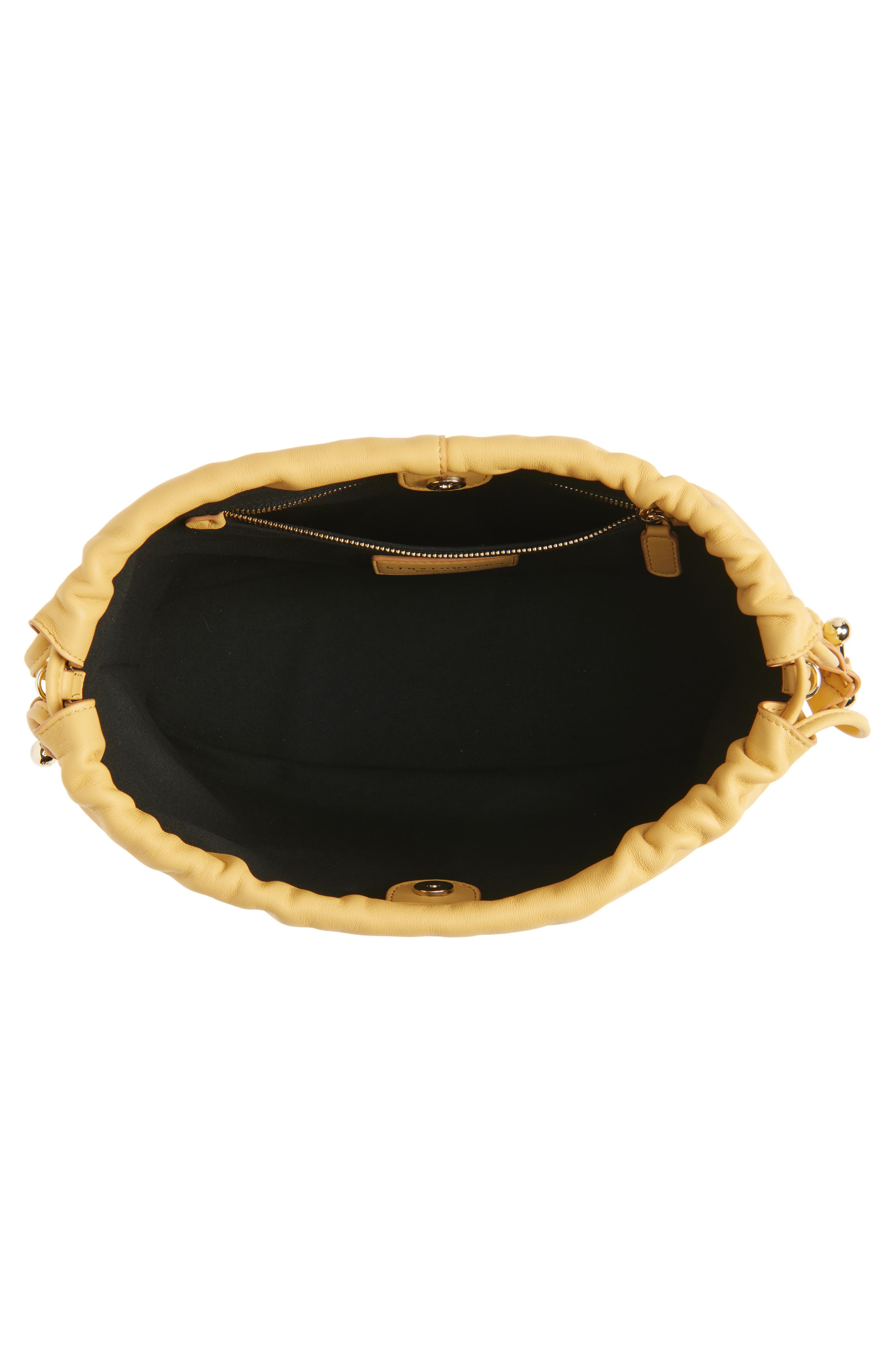 Strathberry Midi Leather Drawstring Handbag, Alternate, color, Brulee